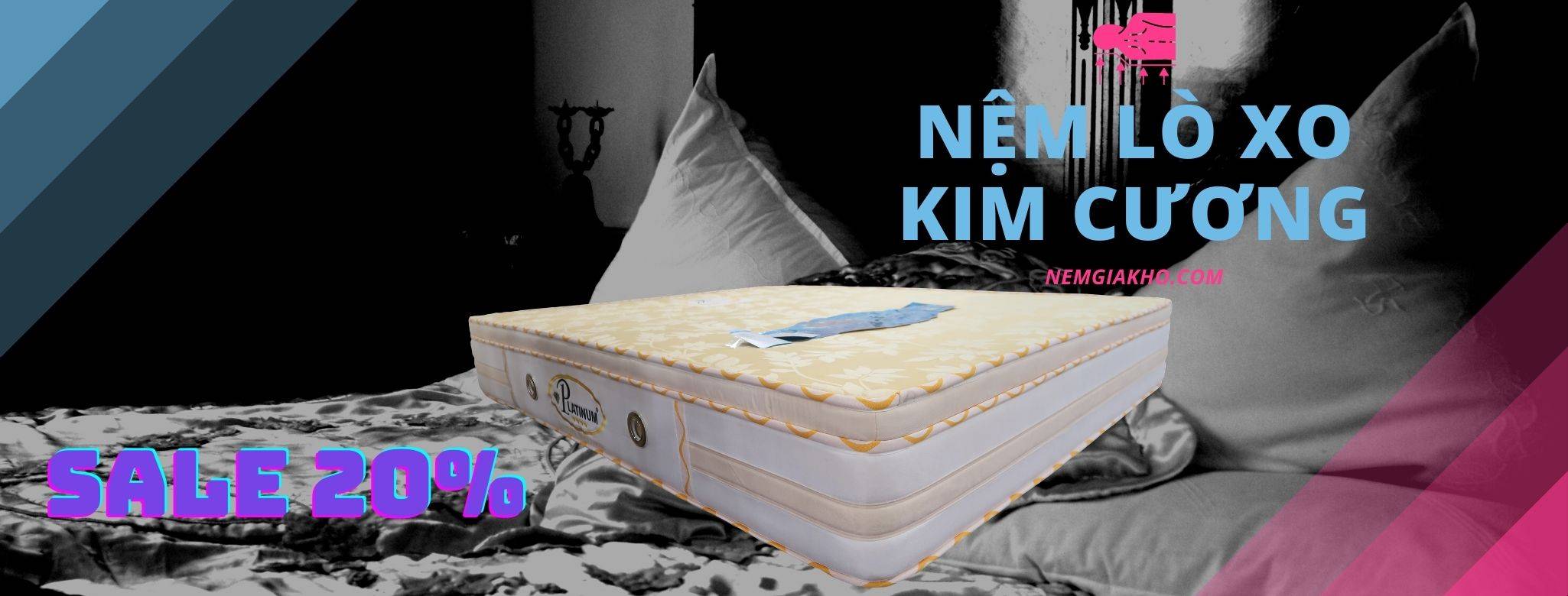 tổng hợp các loại nệm giá rẻ phù hợp cho sinh viên 19 Nệm lò xo Kim Cương