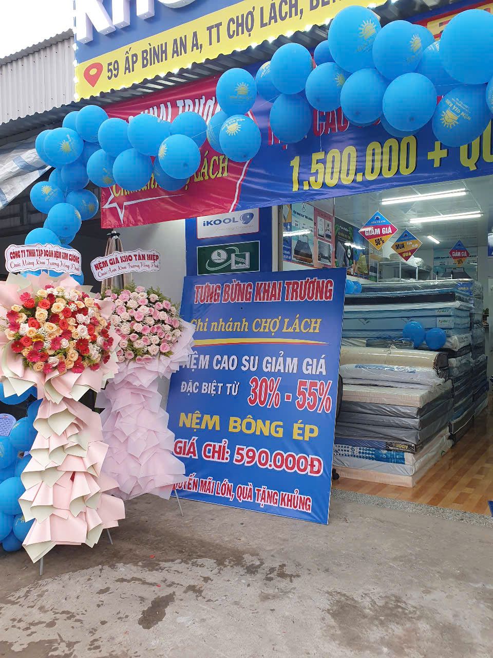 Tưng Bừng Khai Trương Cửa Hàng Nệm Giá Kho Chợ Lách, Bến Tre – Ưu Đãi Khủng, Quà Tặng Cực Chất!