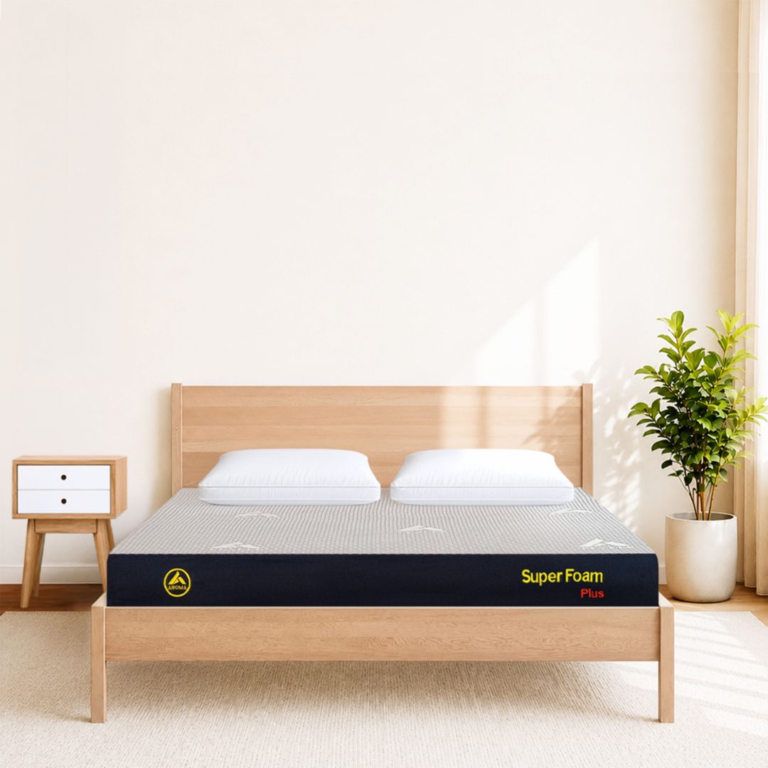 Nệm foam là gì? Ưu nhược điểm và cách chọn nệm foam tốt 9 Nệm foam là gì – nệm Aroma Super Foam Plus trong phòng ngủ