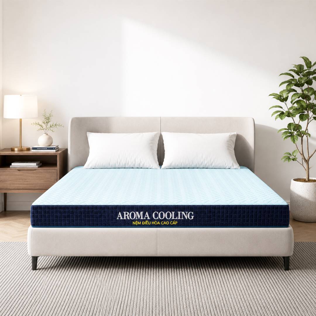 Nệm foam là gì? Ưu nhược điểm và cách chọn nệm foam tốt 13 Nệm foam thoáng mát Aroma Cooling hạn chế nóng lưng