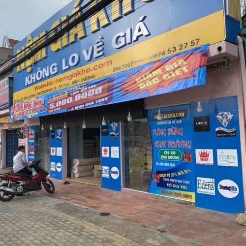 cửa hàng bán nệm lò xo kim cương tại Bình Dương