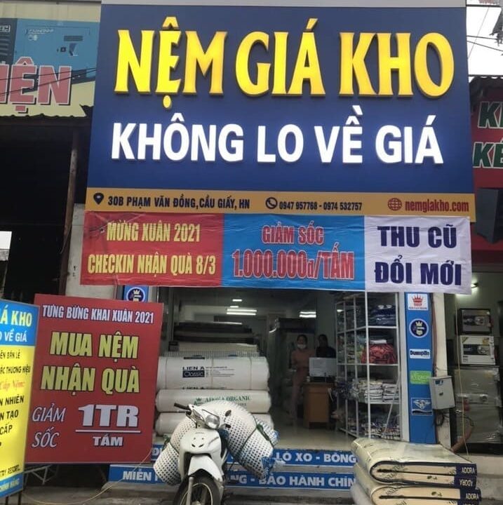 Cửa hàng đệm lò xo tại Cầu Giấy Hà Nội