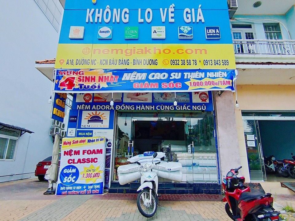 Cửa hàng nệm giá rẻ tại Bàu Bàng Bình Dương