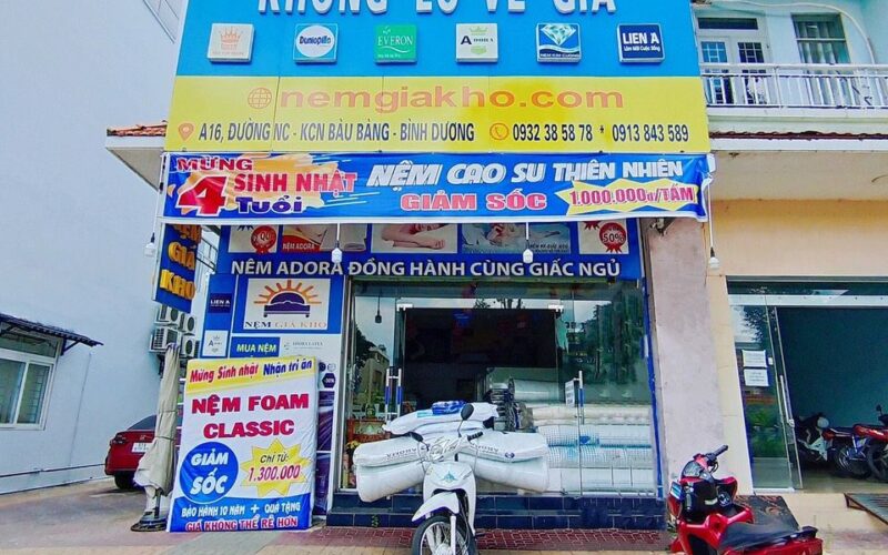 Cửa hàng nệm giá rẻ tại Bàu Bàng Bình Dương