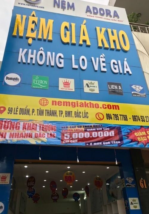 Cửa hàng nệm giá rẻ tại Buôn Ma Thuột