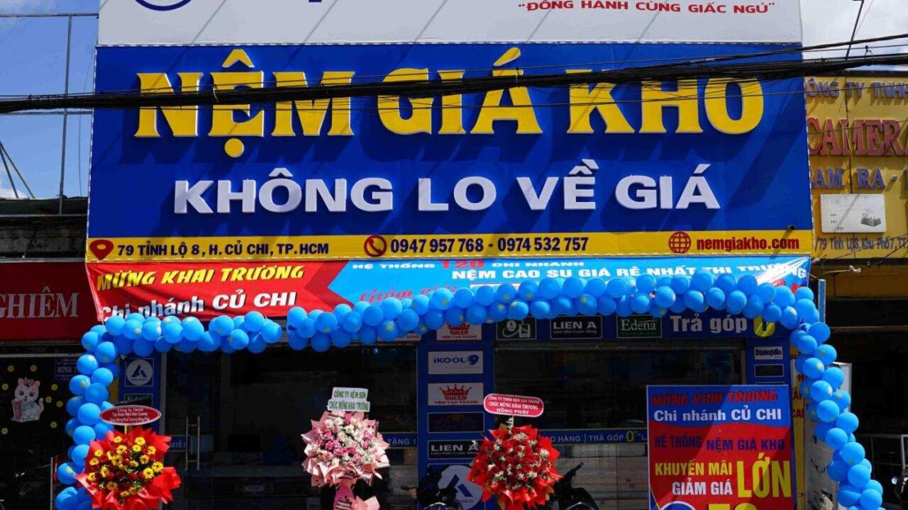 Cửa hàng nệm giá rẻ tại Củ Chi