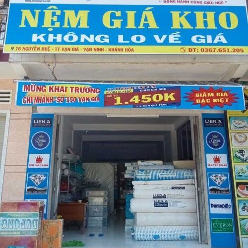 Cửa hàng nệm giá rẻ tại Vạn Ninh Khánh Hòa
