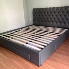 Giường bọc da hộc kéo G04