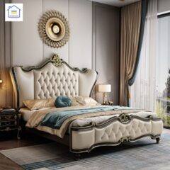 Giường bọc nệm hoàng gia GK01 9 Giường bọc nệm hoàng gia GK01