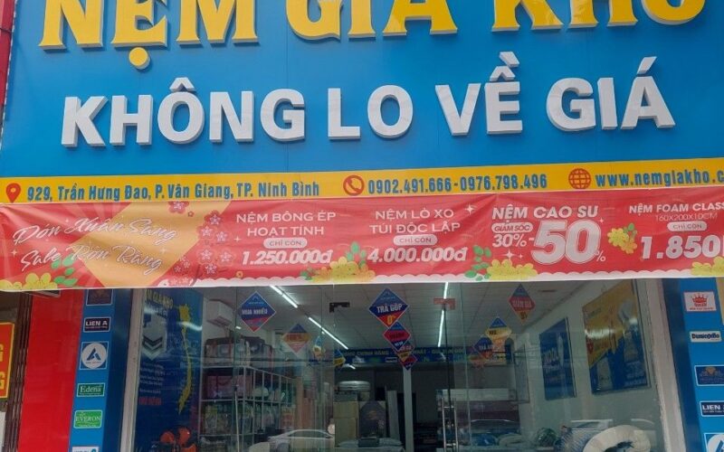 Khai trương cửa hàng nệm giá kho tại Ninh Bình
