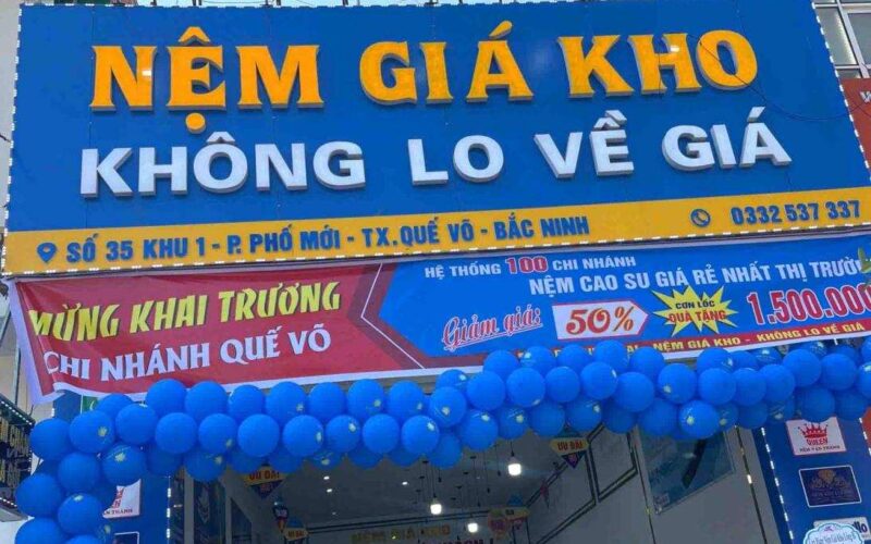 Khai Trương Cửa Hàng Nệm Giá Kho Tại Thị Xã Quế Võ, Bắc Ninh