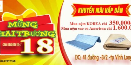 Cửa hàng nệm giá kho chính hãng tại Vĩnh Long