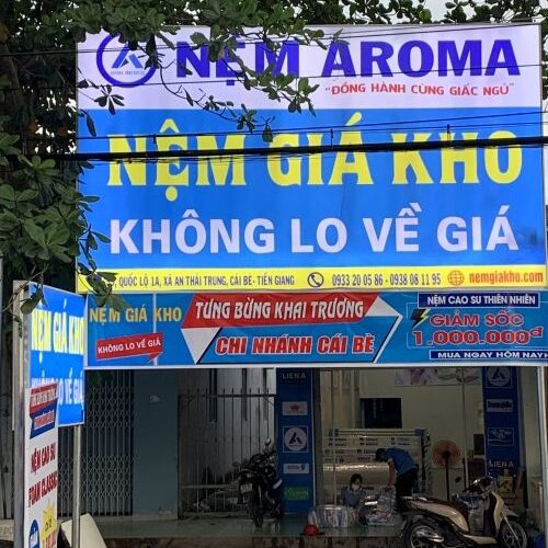 Khai trương showroom nệm giá kho Cái Bè Tiền Giang
