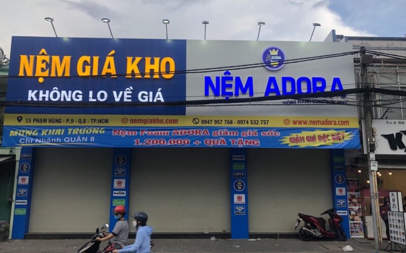 Khai trương showroom nệm giá kho quận 8