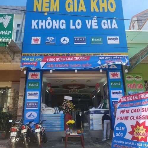 Khai trương showroom nệm giá kho tại Long Điền Vũng Tàu