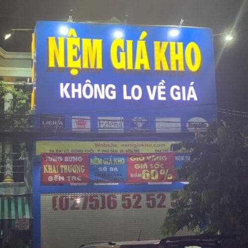 Nệm cao su nhân tạo tại Bến Tre
